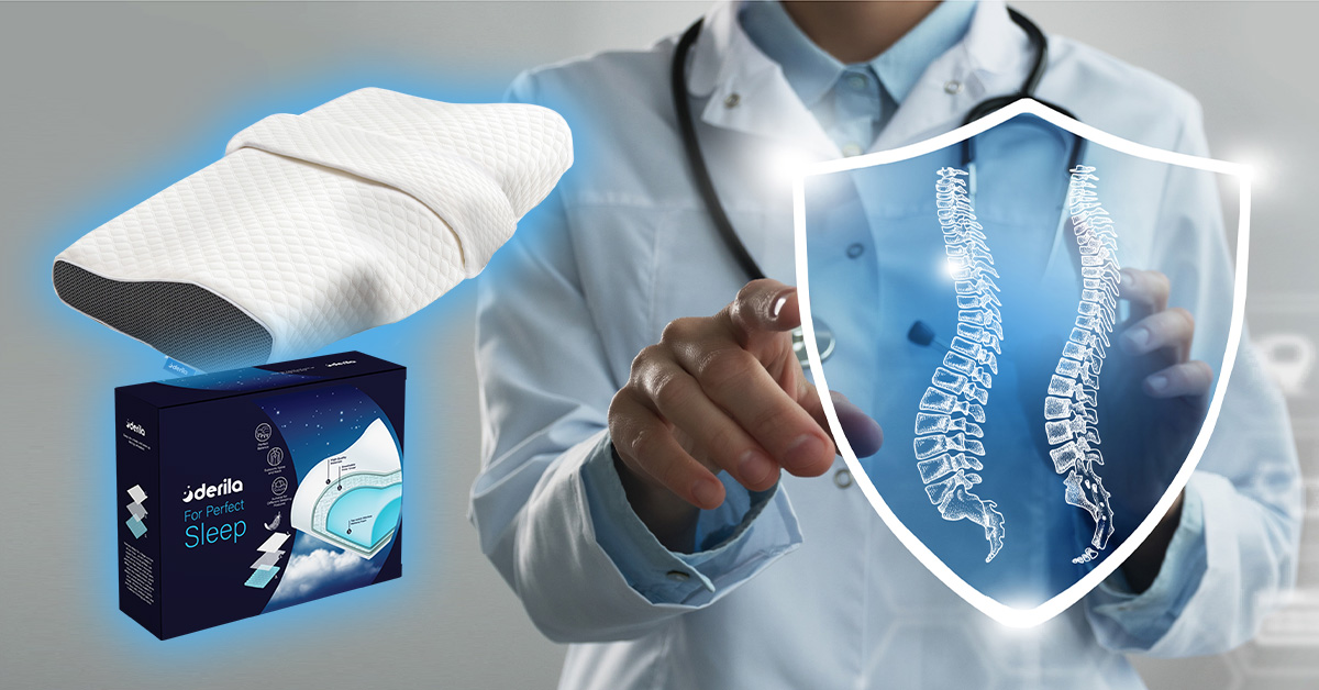 Derila pillow cervical alignment showing neutral neck position